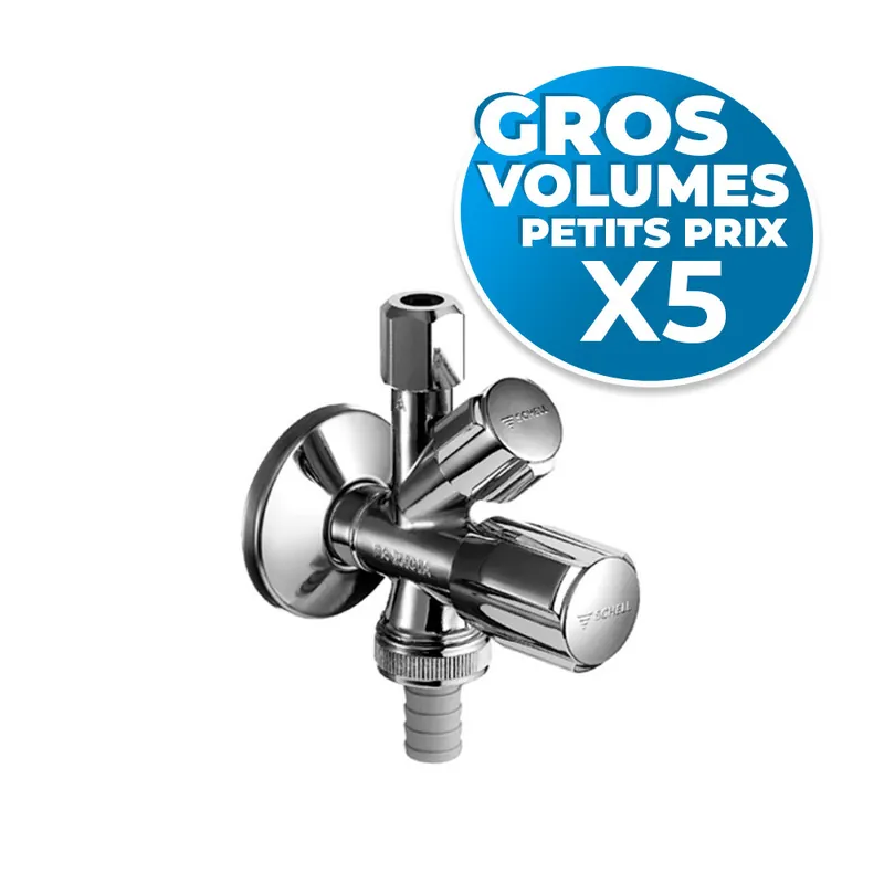 COMFORT - Lot de 5 robinets d‘équerre combiné (035510699-GVP5)
