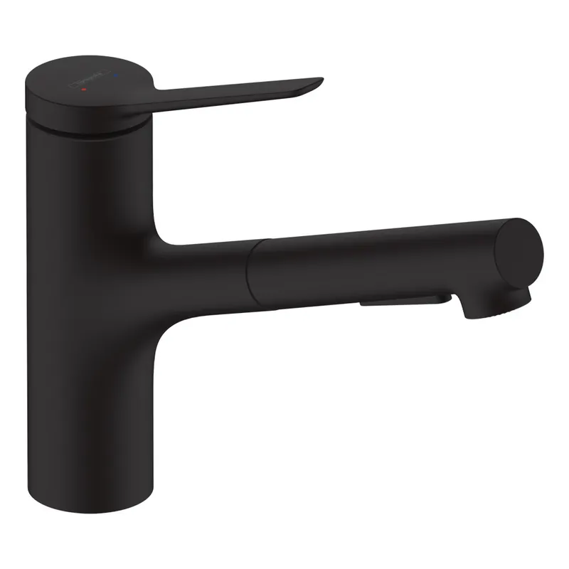 Zesis M33 Mitigeur de cuisine 150 avec douchette extractible 2 jets, Noir mat (74800670)