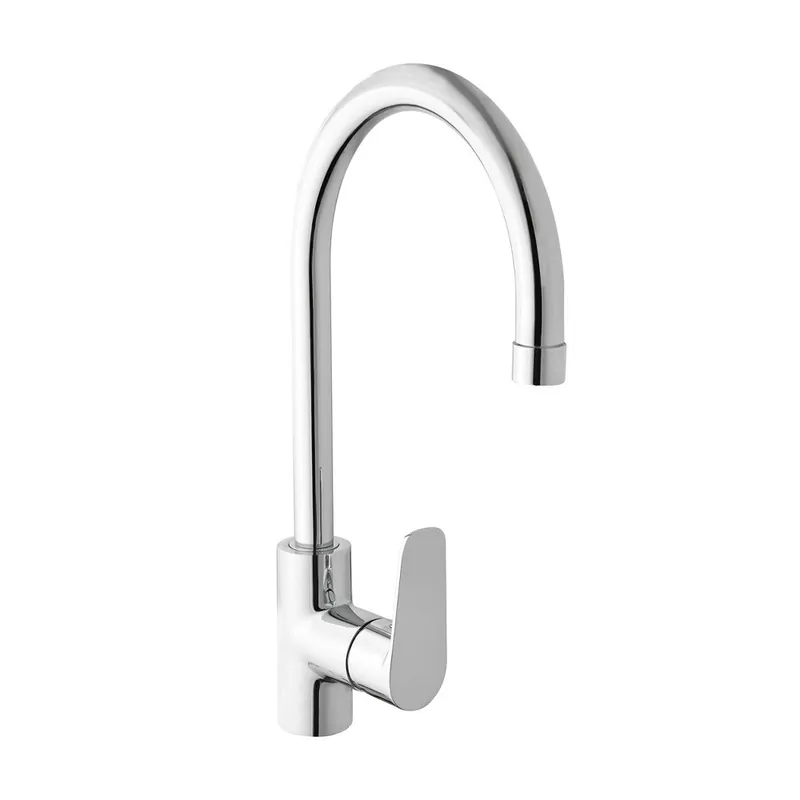 Project mitigeur monocommande col de cygne pour évier, avec bras pivotant, Chrome (SATBSPRO280)