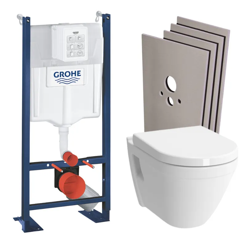 Pack WC Bâti Autoportant + Cuvette Vitra S50 + Abattant soft close + Plaque chrome + Set habillage (ProjectS50softclose-1-sabo)