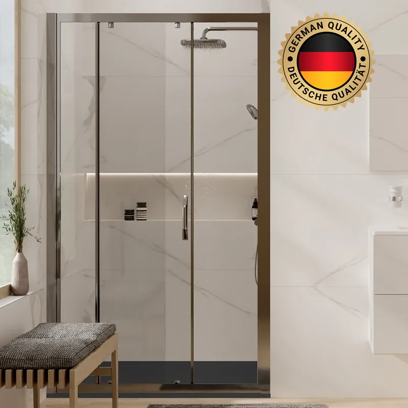 Pack Porte coulissante 120cm + Receveur Satalek 120x80cm Noir (Huppe1-12080BL)