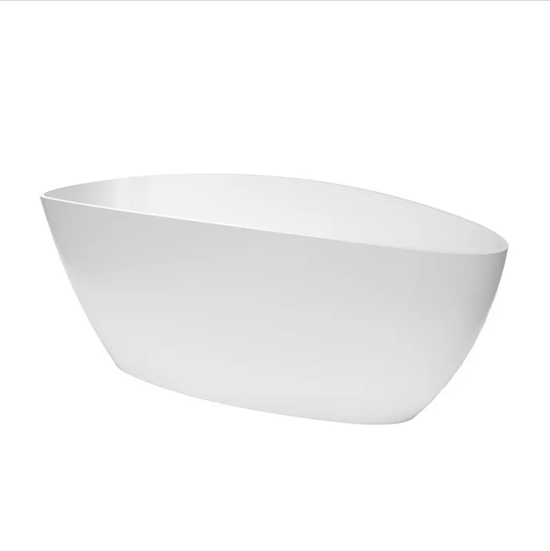 Titta 156x71 Baignoire îlot en marbre Coulé 210L, sans pieds, blanc (SATTI1570)