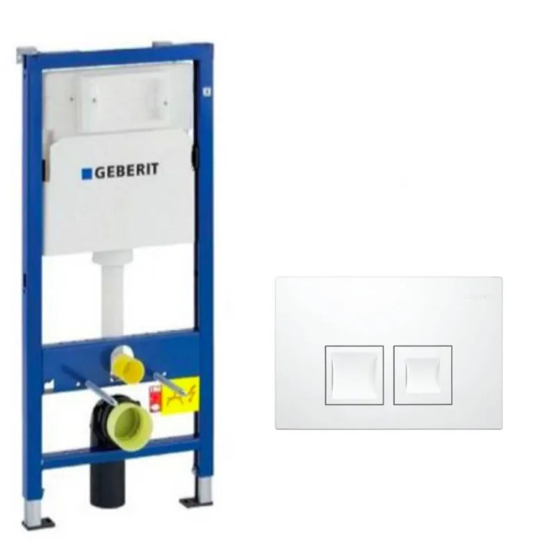 Ensemble bati-support Geberit Duofix UP100 + reservoir pour WC 112 cm + Plaque DELTA50 (458.103.00.1-1)