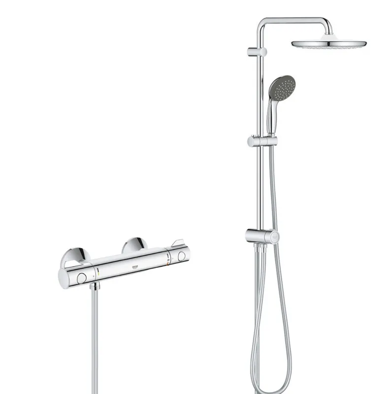 Vitalio Start System 250 Colonne de Douche + Mitigeur thermostatique Grotherm 800 (34558000-VITALIO1)
