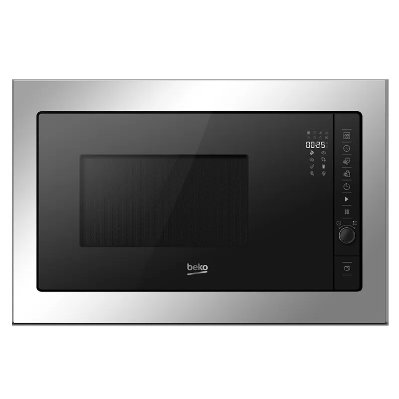 Micro-ondes grill encastrable 25L, 8 programmes cuisson automatiques, écran LCD, sécurité enfant, cavité en inox (BMGB25332BG)