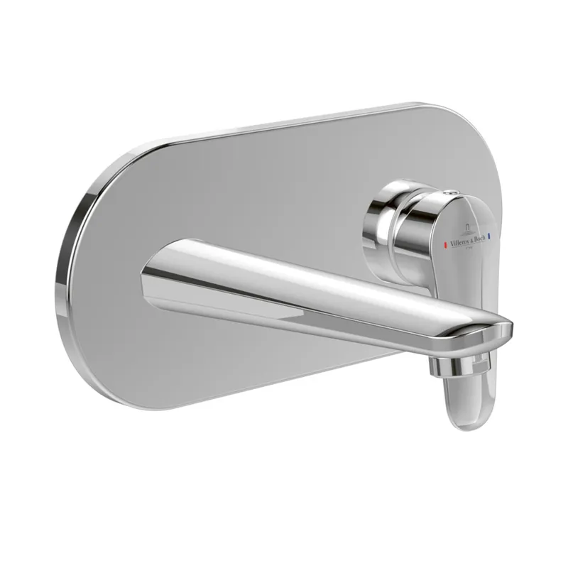 O.Novo Mitigeur monocommande de Lavabo , Mural, avec vidage, Chrome (TVW10511211061)