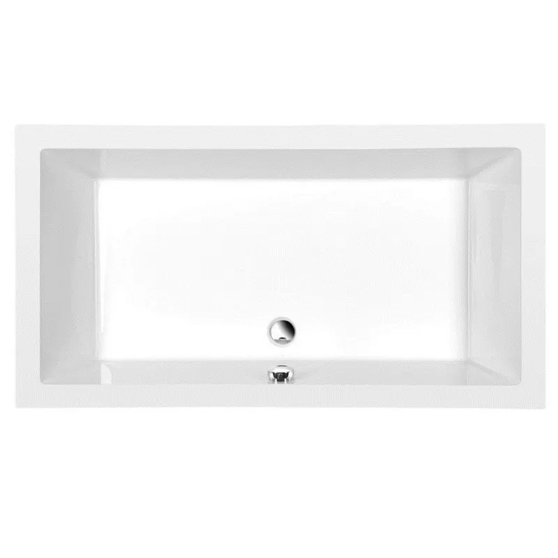 Deep 110x75x26 cm baignoire rectangulaire en acrylique, sans pieds, blanc (72883)