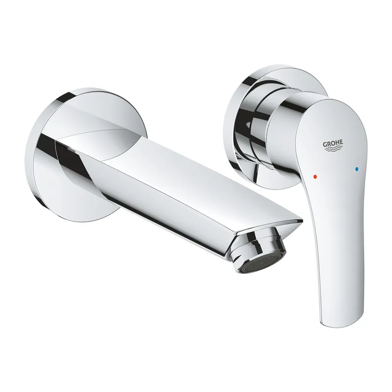 EUROSMART Mitigeur Monocommande de lavabo, Fixation murale, 2 trous, Chrome(29337003)