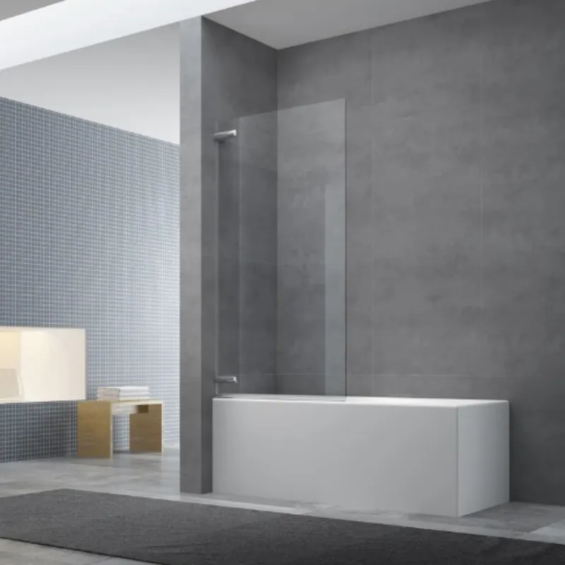 150x80 cm TGD NEW Pare-baignoire pivotant en verre, orientation gauche et droite, chrome (SATTGVZO150CRT)