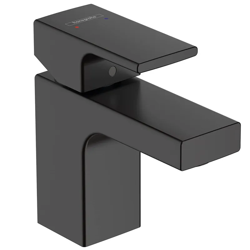 Vernis Shape Mitigeur de lavabo, avec tirette et vidage synthétique, Noir mat (71560670)