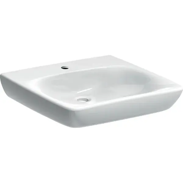Selnova Comfort Lavabo PMR 550x550 mm avec perçage pour robinetterie, Blanc (500.187.01.7)