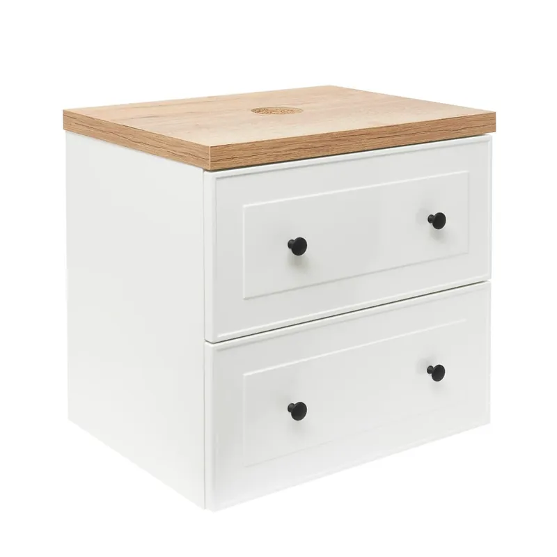Meuble de salle de bain sous lavabo Naturel Forli 60x45x46 cm blanc (FORLI60BID)