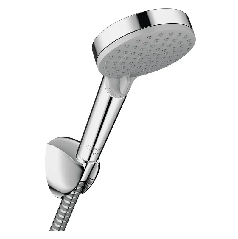 Vernis Blend Set de douche avec support mural, Douchette 100 Vario 2 jets EcoSmart, Flexible 160cm, Chrome (26278000)