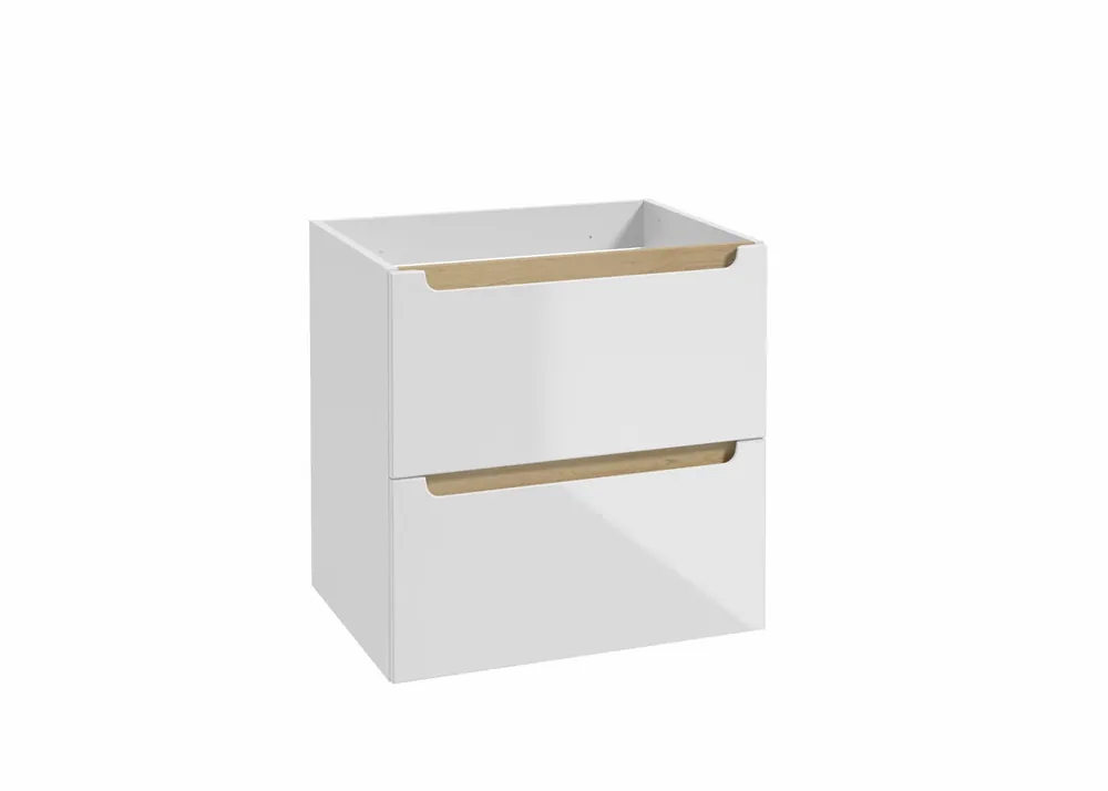 Meuble de salle de bain supplémentaire Naturel Stilla 60x60x45 cm blanc (STILLAB06005)