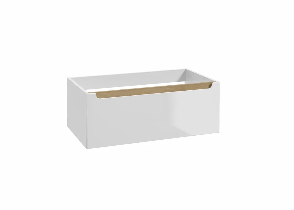 Meuble de salle de bain complémentaire Naturel Stilla 80x30x45 cm blanc (STILLAB08001)
