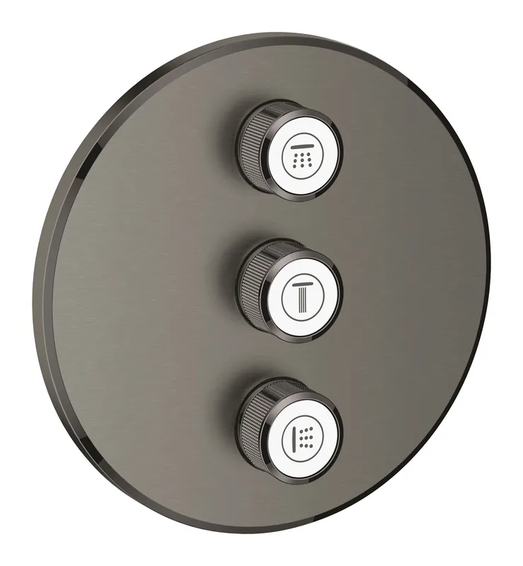 Grohtherm SmartControl Panneau de contrôle 3 sorties, Hard Graphite brossé (29122AL0)