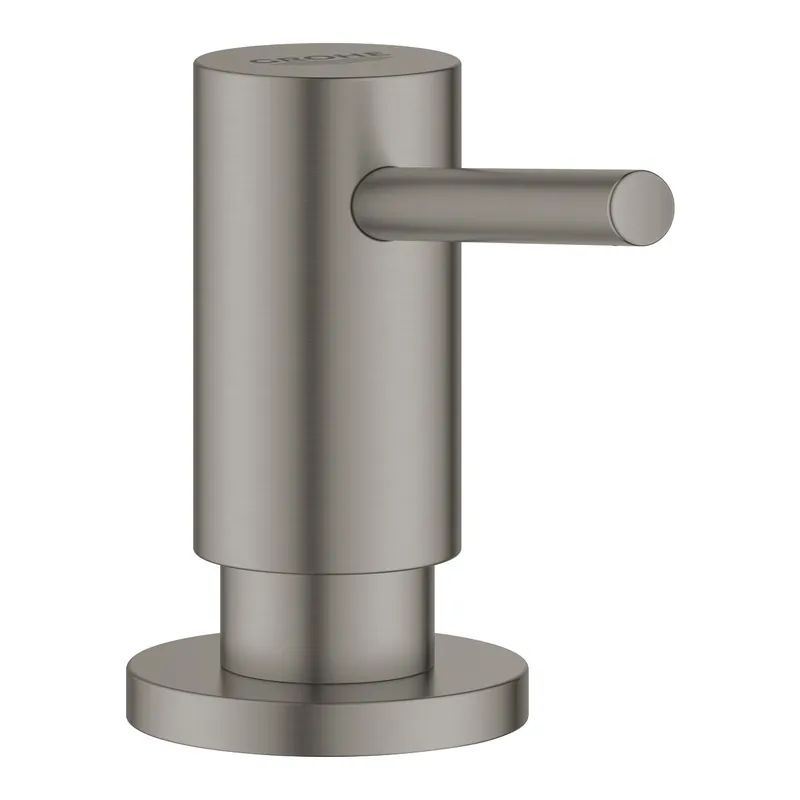 Cosmopolitan Distributeur de savon liquide avec pompe et réservoir 500ml, Hard Graphite brossé (40535AL0)