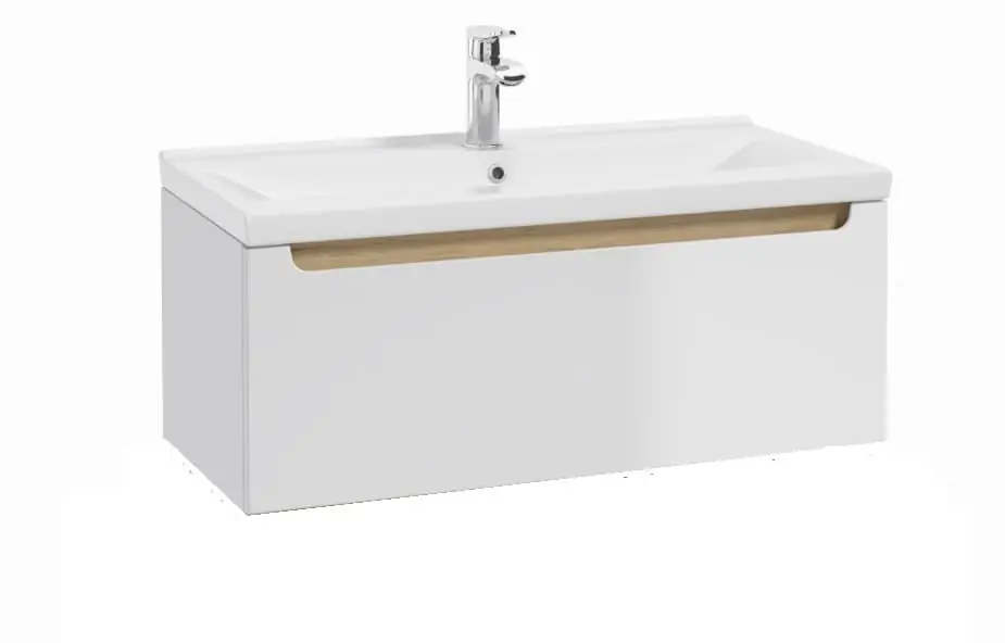 Meuble de salle de bain avec lavabo Naturel Stilla 80x30x45 cm blanc (STILLAD08005U3)