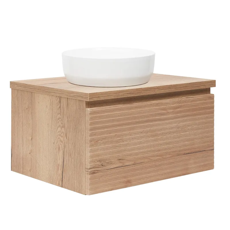 Meuble sous lavabo salle de bain Naturel Savona 98x43x44,8 cm chêne halifax mat (SAVONA100DHD)