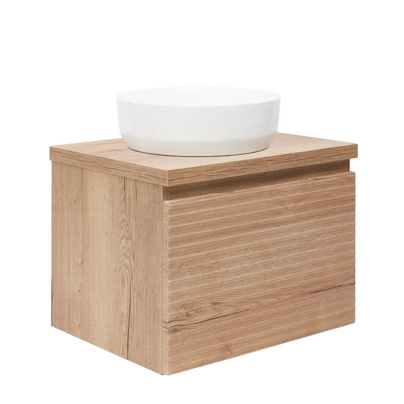 Meuble de salle de bain sous lavabo Naturel Savona 58x43x44,8 cm chêne halifax mat (SAVONA60DHD)