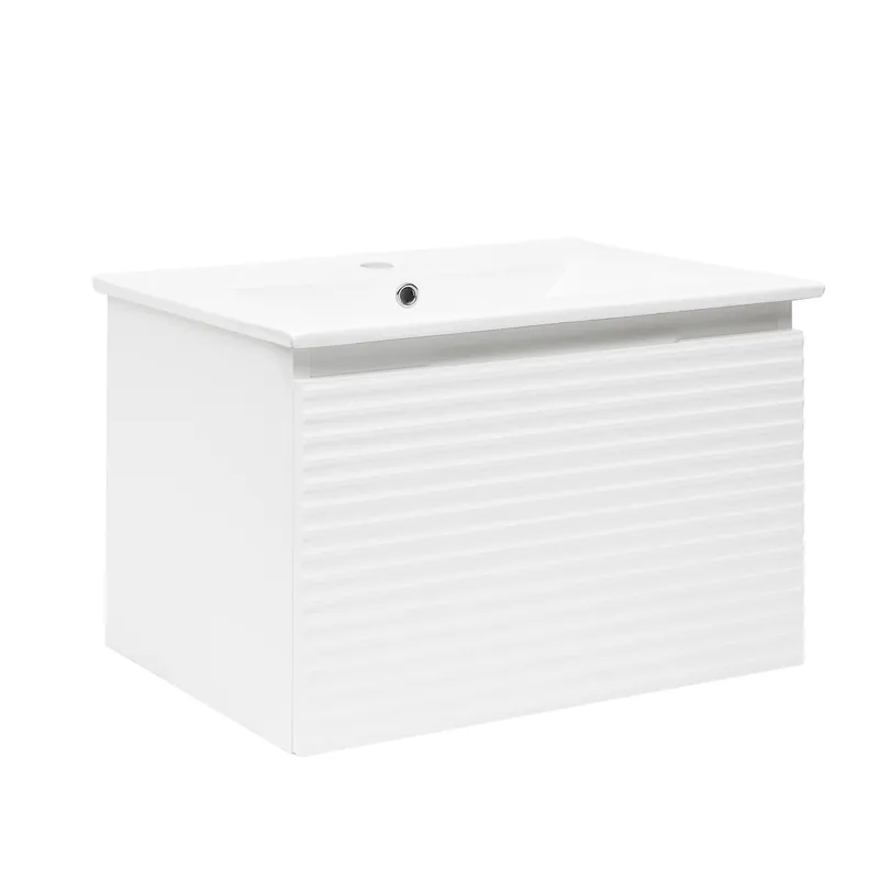 Meuble et lavabo de salle de bain Naturel Savona 78x43x44,8 cm blanc brillant (SAVONA80BI)