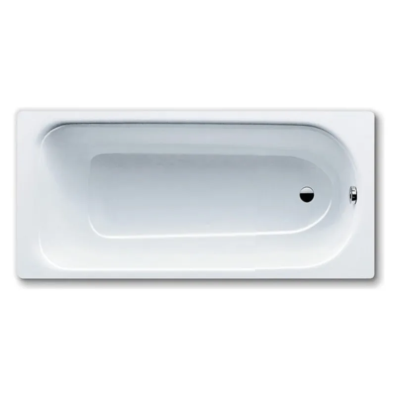 Eurowa 140x70 cm Baignoire rectangulaire en acier émaillé, sans pieds, blanc alpin (119500010001)