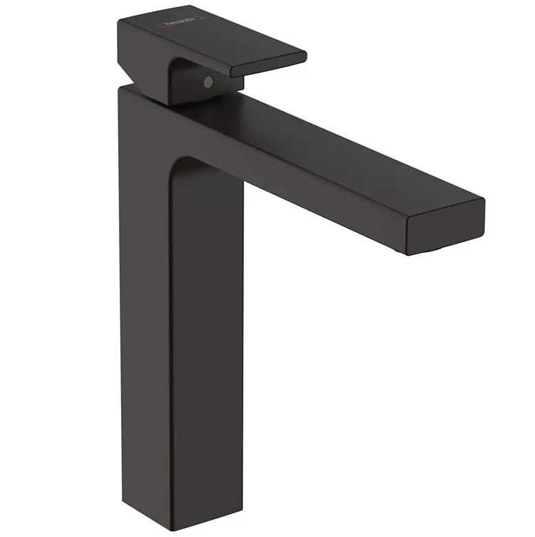 Vernis Shape Mitigeur de lavabo 190, avec tirette et vidage synthétique, Noir mat (71562670)