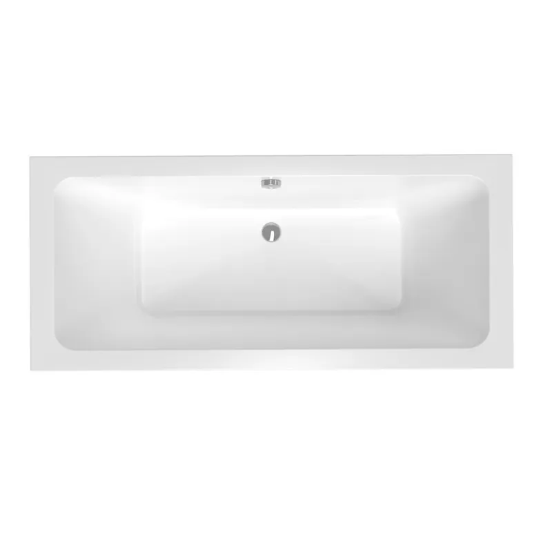 160x75 cm Nora Plus baignoire rectangulaire en acrylique, gauche et droite, sans pieds, blanc (NO1600PLUS)