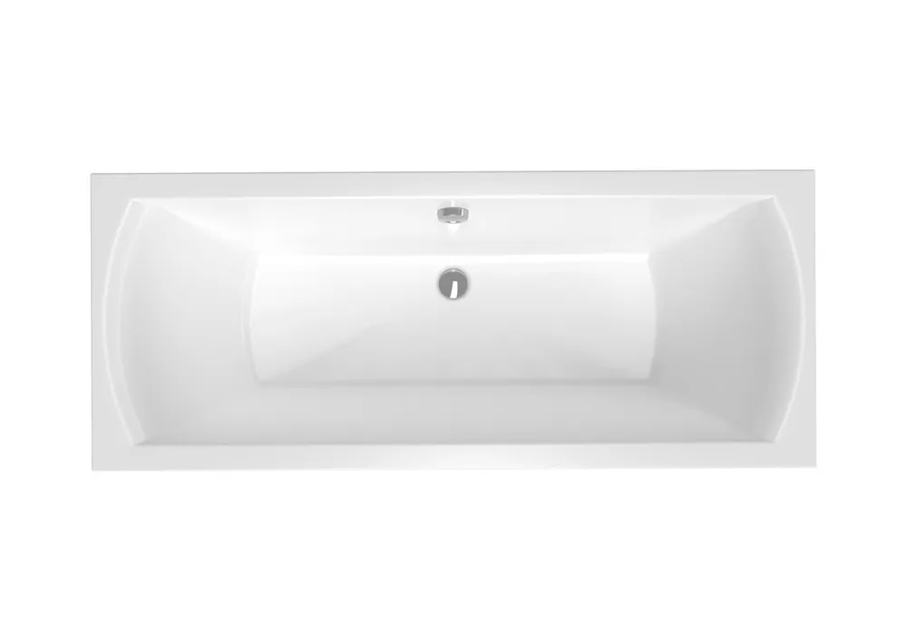 160x70 cm Cube Way Plus baignoire rectangulaire 250 L en acrylique, gauche et droite, sans pieds, blanc (CUB1600PLUS)