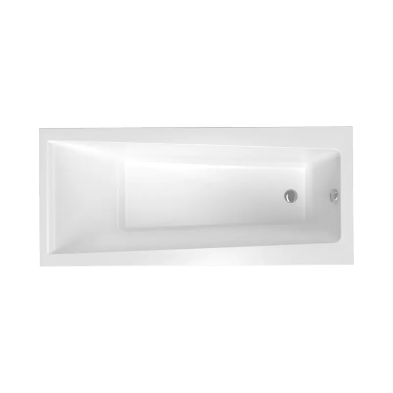 160x75 cm Idea Plus baignoire rectangulaire en acrylique, gauche et droite, sans pieds, blanc (ID1600PLUS)