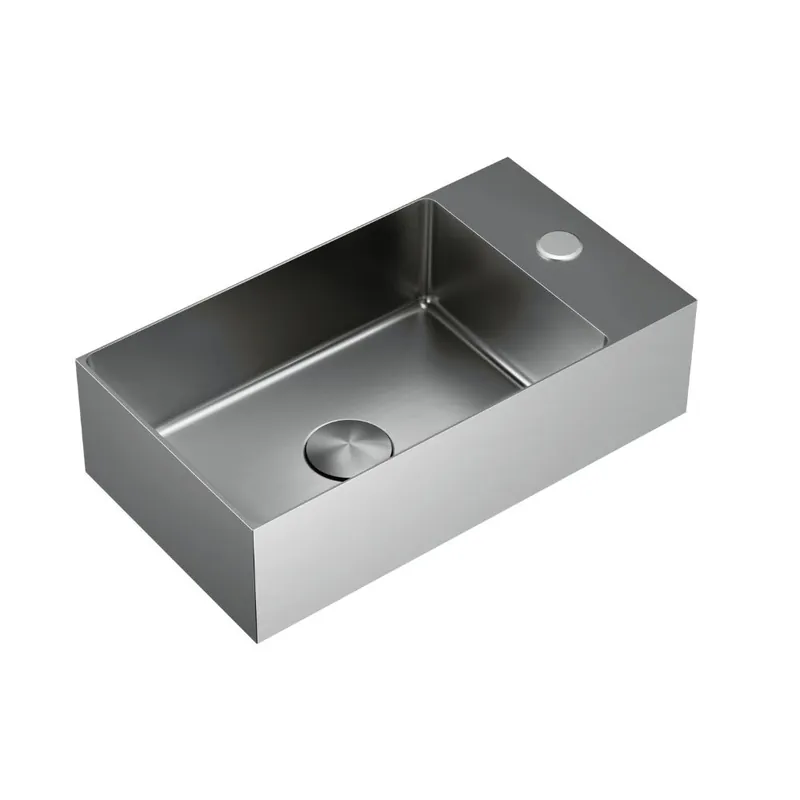 Aurum Lave mains en Acier Inoxydable 304, 40x22x11cm, Chrome brossé (SATAUR4022BS)