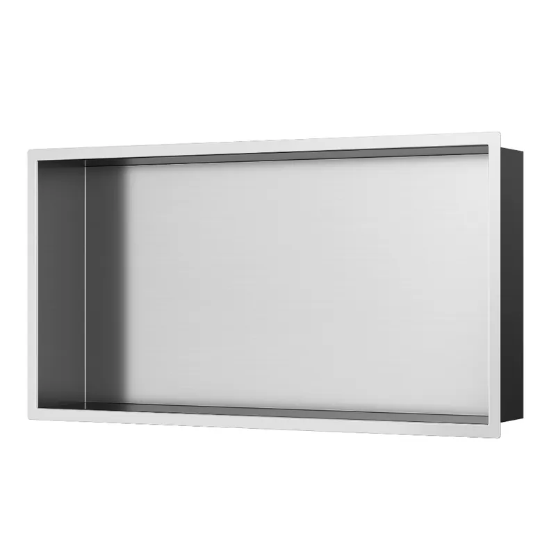 Aurum Niche de Douche à encastrer, Acier Inoxydable 304, 60x30x10cm, Chrome brossé (SATAURN6030BS)