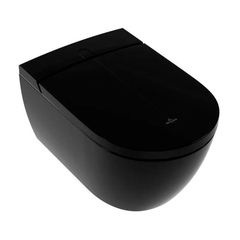 ViClean-I 100 WC japonais lavant, technologie sans bride DirectFlush, en CeramicPlus, noir brillant (V0E100S0)