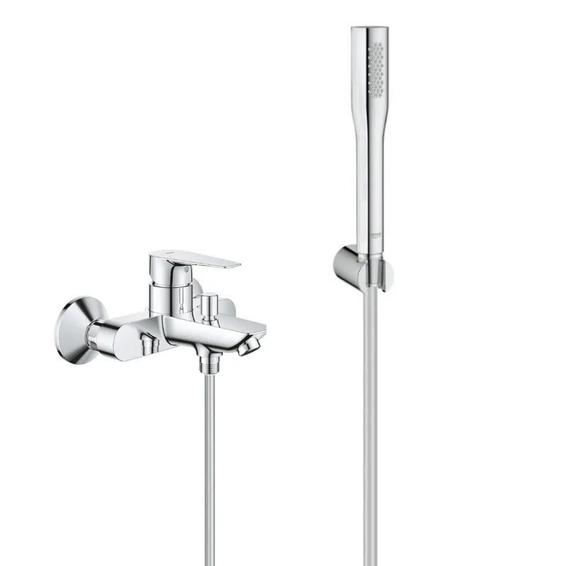 Euphoria Cosmopolitan, Stick Set de douche 1 jet + mitigeur monocommande bain/douche, Chrome (23914001-Euphoria)