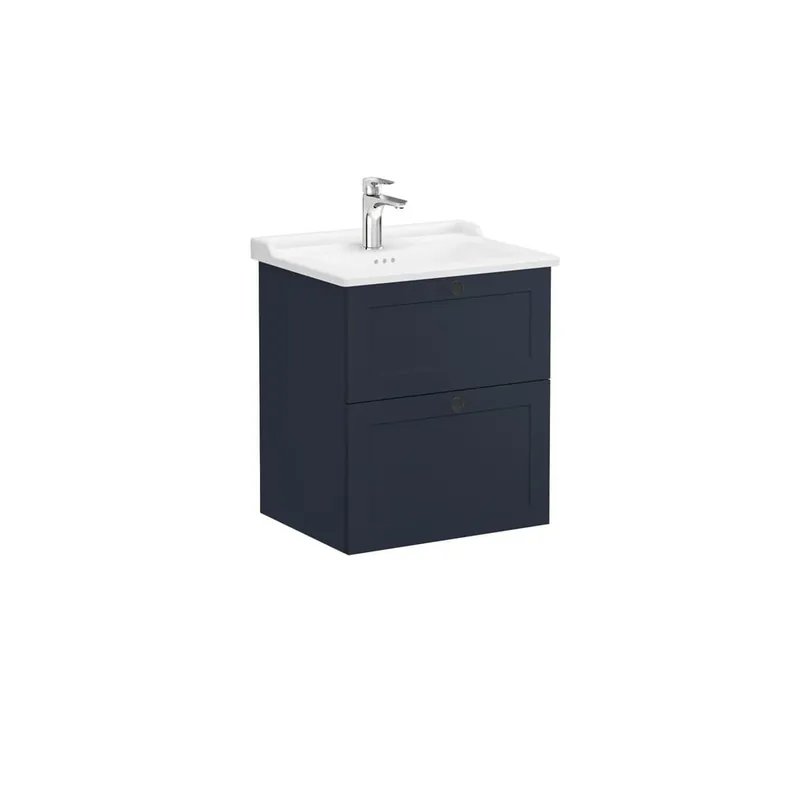 Meuble de salle de bain avec lavabo Vitra Root 60x67x46 cm bleu mat (ROOTC60BINTC)