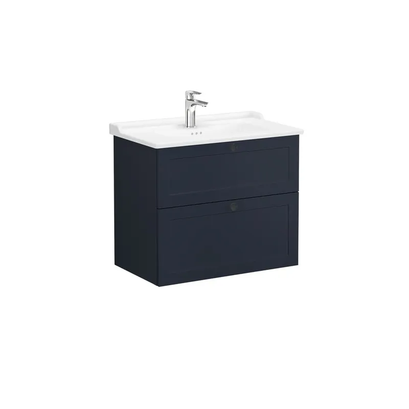 Meuble de salle de bain avec lavabo Vitra Root 80x67x46 cm bleu mat (ROOTC80BINTC)
