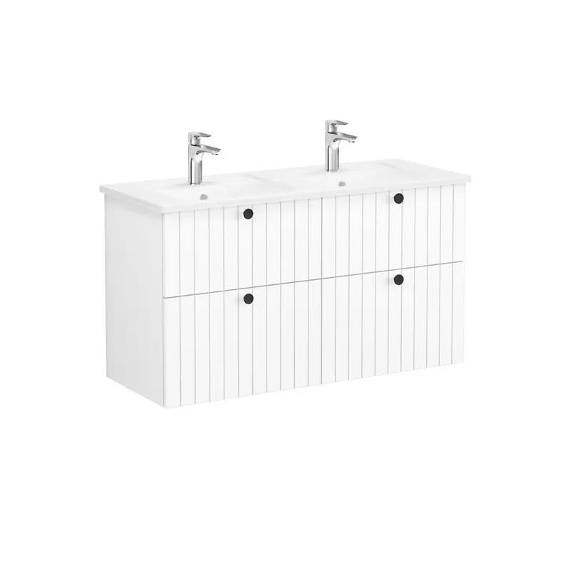 Meuble de salle de bain avec lavabo Vitra Root 120x67x46 cm blanc mat (ROOTG120WINTS)