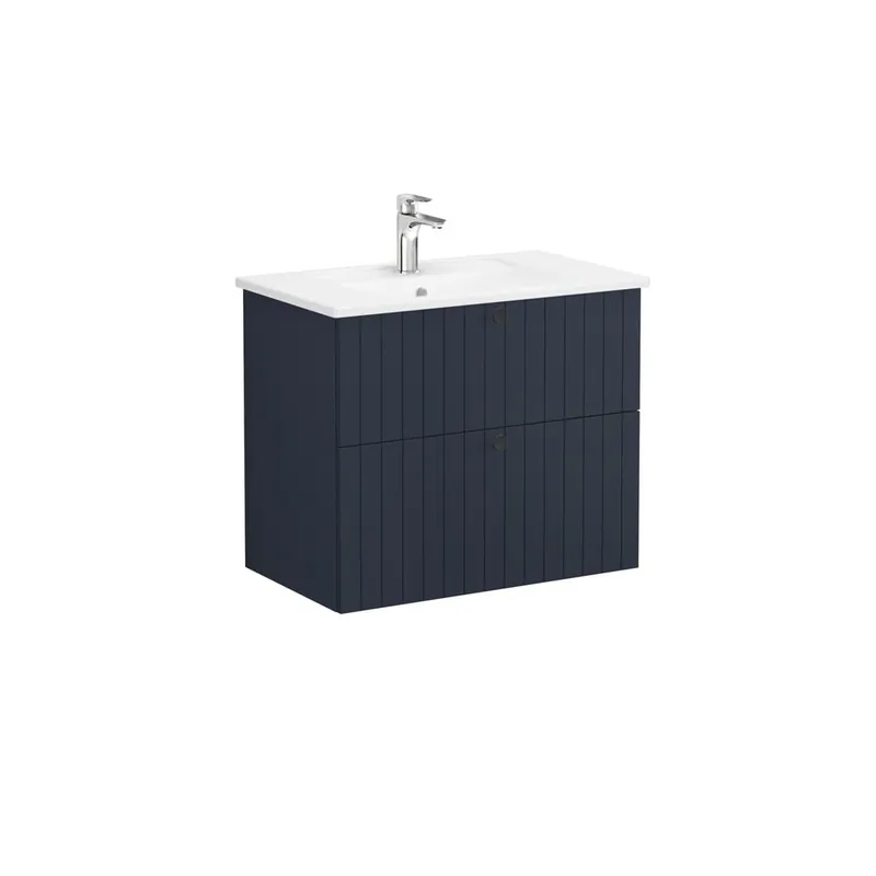 Meuble de salle de bain avec lavabo Vitra Root 80x67x46 cm bleu mat (ROOTG80BINTS)