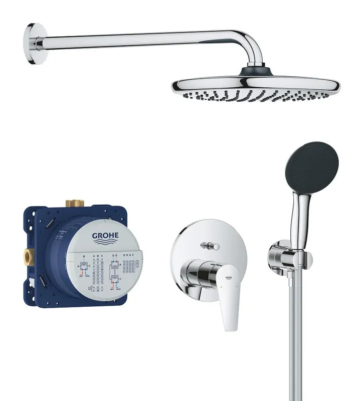 Pack encastré 1 jet tête ronde Ø25cm