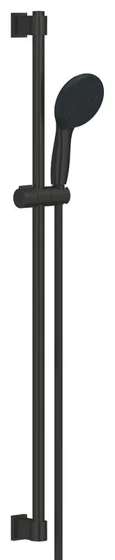 Barre douche 90 cm -2 jets-Ø11cm-Noir