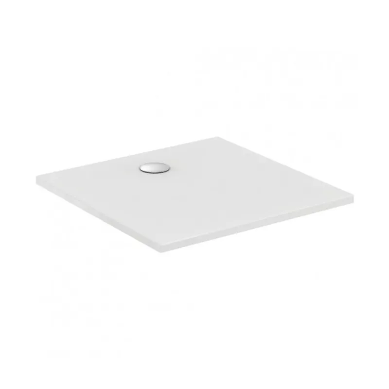 STRADA 90x90cm Receveur de douche ULTRA FLAT en céramique, traitement antidérapant, blanc (T2562YK)