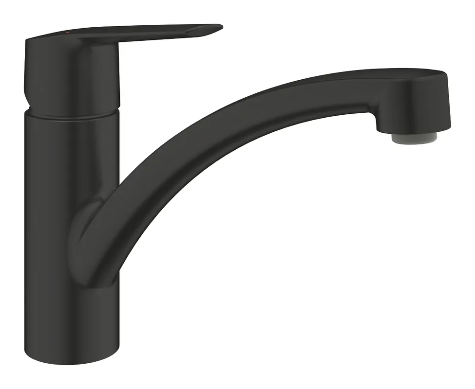 Mitigeur Evier-H 18,4cm-Noir-Bec bas