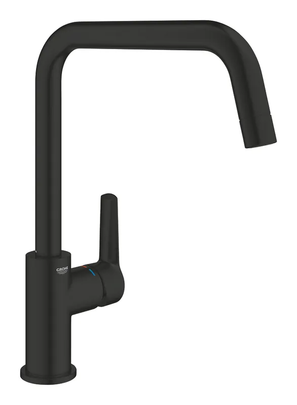 Mitigeur Evier-H 31cm-Noir-Bec haut