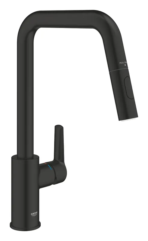 Mitigeur évier-Bec extractible-H 36,2cm-Noir