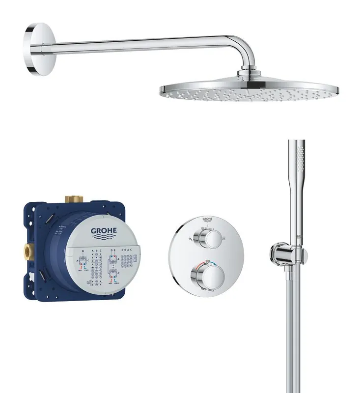 Pack encastré 1 jet tête ronde Ø 31 cm