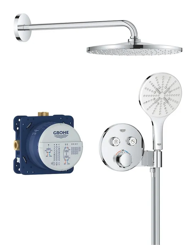 Pack encastré 1 jet tête ronde Ø 31 cm