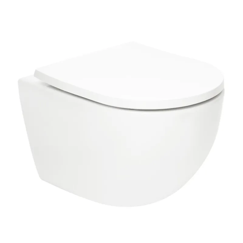 Vortex WC sans bride avec abattant SoftClose et fixations invisibles, blanc (SATFUS010RTORP)
