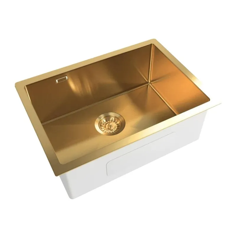 Aurum Evier en acier inoxydable, 55x45x21 cm, or (SATSINK5545BGU)