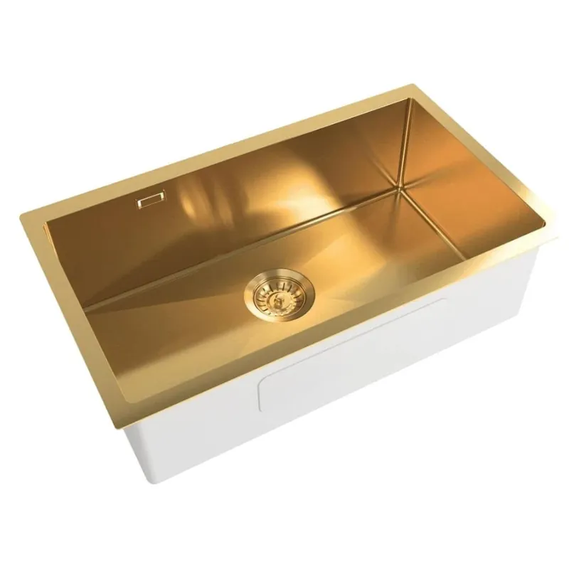 Aurum Evier en acier inoxydable, 68x45x21 cm, or (SATSINK6845BGU)