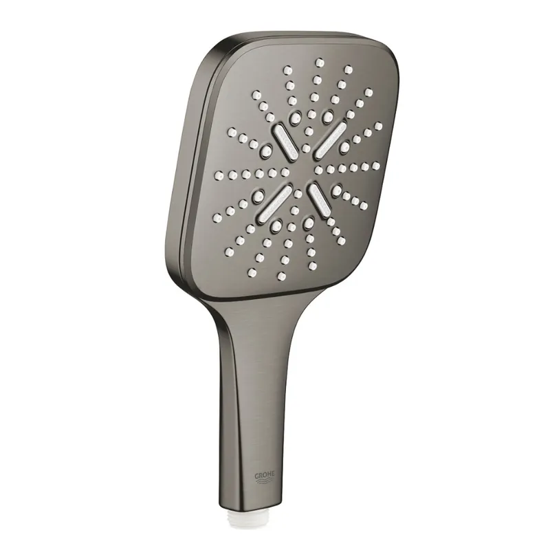 Rainshower Smartactive 130 Cube Douchette à main 3 jets, hard graphite brossé (26582AL0)
